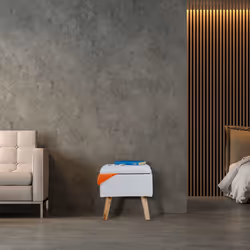 Tabouret et espace de rangement, cuir synthétique, HlP: 40x40x40 cm, couvercle, dé siège rembourré, blanc - Relaxdays