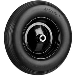 Relaxdays - Roue de brouette 4.80 4.00-8, roue en caoutchouc, roue de secours, jante, pneus de diable 100 kg charge, noir