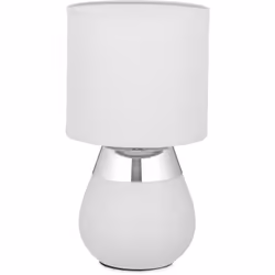 Avec cette lampe de table moderne vous faites entrer chez vous un accessoire élégant. La lampe tactile avec socle en fer et a ...