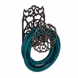 Relaxdays Support tuyau d’arrosage design antique pivotant en fonte de fer HlP 34x23x18cm  choix de couleurs