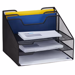 Créez de l’ordre sur votre bureau avec ce rangement à documents en métal. L’organiseur de table assure pour beaucoup d’espace ...