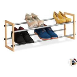 Relaxdays - Etagère chaussures extensible, meuble ouvert chaussures en différentes dimensions, en bois et fer, extensible