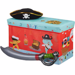 Faites un peu d'ordre et remplissez ce coffre à jouets avec des peluches, des jouets, des jeux de construction ou d'autres ob ...