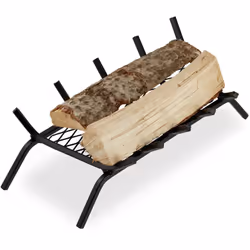 Un bon feu de cheminée est toujours agréable lorsque l’hiver pointe le bout de son nez. Cette grille porte-bûches est idéale  ...