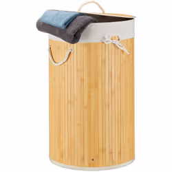 Faites le bon choix et optez pour ce panier à linge en bambou pour votre salle de bain, cuisine ou cave. Ce coffre a une gran ...