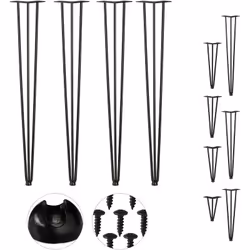 Faites entrer chez vous le flair tendance du milieu du siècle avec ces pieds de table en jeu de 4. Le design intemporel en ép ...