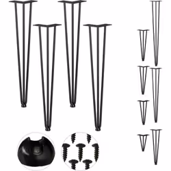 Faites entrer chez vous le flair tendance du milieu du siècle avec ces pieds de table en jeu de 4. Le design intemporel en ép ...