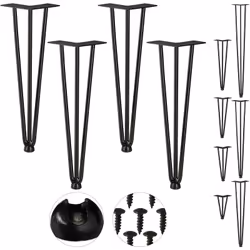 Faites entrer chez vous le flair tendance du milieu du siècle avec ces pieds de table en jeu de 4. Le design intemporel en ép ...