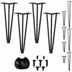 Faites entrer chez vous le flair tendance du milieu du siècle avec ces pieds de table en jeu de 4. Le design intemporel en ép ...