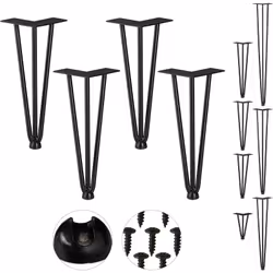 Faites entrer chez vous le flair tendance du milieu du siècle avec ces pieds de table en jeu de 4. Le design intemporel en ép ...