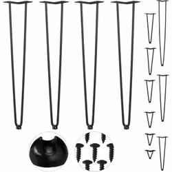Faites entrer chez vous le flair tendance du milieu du siècle avec ces pieds de table en jeu de 4. Le design intemporel en ép ...