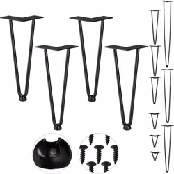 Faites entrer chez vous le flair tendance du milieu du siècle avec ces pieds de table en jeu de 4. Le design intemporel en ép ...