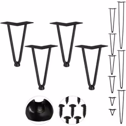 Faites entrer chez vous le flair tendance du milieu du siècle avec ces pieds de table en jeu de 4. Le design intemporel en ép ...