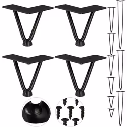 Faites entrer chez vous le flair tendance du milieu du siècle avec ces pieds de table en jeu de 4. Le design intemporel en ép ...