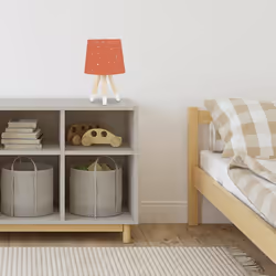 Relaxdays - Lampe de chevet, veilleuse pour chambre d'enfants, douille E14, abat-jour rond, 40 cm de hauteur, rose
