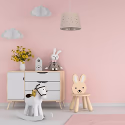 Relaxdays Lampe pour chambre d’enfants Etoiles, Abat-jour avec motif ciel étoilé, enfants,abat-jour rond, couleurs