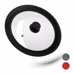 Relaxdays 4052025919627, Rond, Noir, Transparent, Verre, Métal, Silicone, 31,5 cm, 50 mm, 700 g