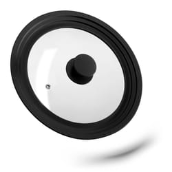 Relaxdays 10027988_46 couvercle Rond Noir, Translucide