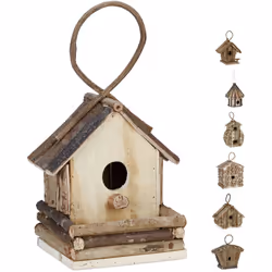 Cette maison décorative pour oiseaux fait sensation chez vous Le bois non traité donne un charme authentique et rustique à ce ...