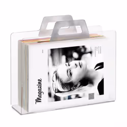 Rangez vos journaux, magazines ou revues sans prendre de place et de manière visible avec ce porte-revues. Grâce au design tr ...