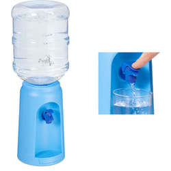 Relaxdays - distributeur d'eau avec réservoir et robinet, fontaine de bureau, 4,5 l plastique, h x d: 47,5 x 17 cm, bleu