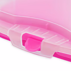 Relaxdays 4052025920760 boîte de rangement pour gâteau Rectangulaire Plastique Rose, Transparent
