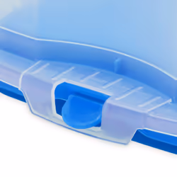 Relaxdays 4052025920791 boîte de rangement pour gâteau Rectangulaire Plastique Bleu, Transparent