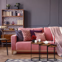 Relaxdays Table gigogne, jeu de 3, d'appoint ronde Bois de mangue, design industriel, métal noir, 3 tailles, couleurs - Vue supplémentaire 2