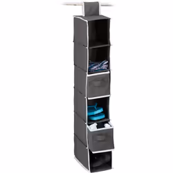 Apportez de l’ordre dans votre armoire à vêtements avec cette étagère à suspendre. L’organiseur suspendu peut être mis en pla ...