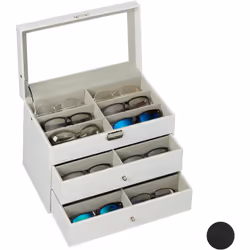 La vitrine à lunettes élégante offre la place pour le stockage de 18 paires de lunettes. Vous pouvez ranger avec style des lu ...
