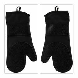 Relaxdays 4052025924461 Gant de protection Gants de cuisine Noir Coton, Silicone 2 pièce(s)