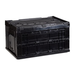 Boîte de transport, stable, pour commerce, de qualité 60 litres HxlxP 32,5x58,5x39,5cm, grise - Relaxdays