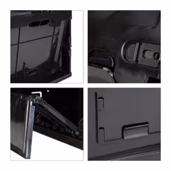 Boîte de transport, stable, pour commerce, de qualité 60 litres HxlxP 32,5x58,5x39,5cm, grise - Relaxdays - Vue supplémentaire 4