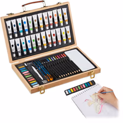 La mallette d’artiste XL contient tout ce qu’il faut comme matériel qui fait battre plus vite le coeur des peintres et dessin ...
