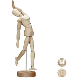 Relaxdays - Mannequin en bois articulé,Modèle de dessin pour artistes avec support, 15 cm de haut naturel