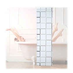 Relaxdays - Store de douche Carré, 60x240 cm, Rideau de douche, baignoire bain store, fixation plafond, semi-transparent