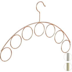 Relaxdays - Cintre porte-écharpes, Porte-foulards rangement Ceintures, Support cravates design métal 3 mm, cuivre
