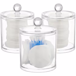 Ce set comporte 3 boîtes de rangement très utiles pour la salle de bain ou votre coiffeuse pour avoir une vision plus ordonné ...