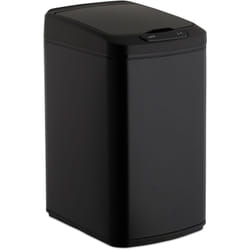 Relaxdays Poubelle capteur 12 l, Automatique, récipient carré, senseur, déchets couvercle et boîte intérieure, noire
