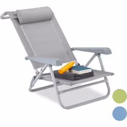 Profitez de l’été tranquillement avec cette chaise de jardin pliante. Cette chaise de plage peut être réglée sur 8 positions  ...