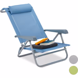 Profitez de l’été tranquillement avec cette chaise de jardin pliante. Cette chaise de plage peut être réglée sur 8 positions  ...