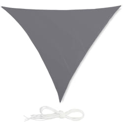 Voile d'ombrage triangle diffuseur d'ombre protection soleil jardin uv 5x5x5 m toile résistante à l'eau, gris - Relaxdays