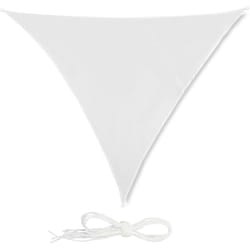 Relaxdays - Voile d'ombrage triangle diffuseur ombre protection soleil jardin uv 3x3x3 m toile résistante à l'eau, blanc