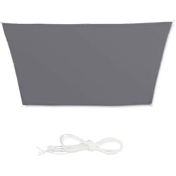 Voile d'ombrage trapèze diffuseur d'ombre protection, résistant à l'eau et uv, terrasse toile 3x4x2x2 m, gris - Relaxdays