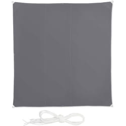 Relaxdays - Voile d'ombrage carré diffuseur d'ombre protection soleil jardin uv lxP 4x4 m toile, résistant à l'eau, gris