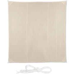 Relaxdays - Voile d'ombrage carré diffuseur d'ombre protection soleil uv terrasse toile résistante à l'eau, 5 x 5 m, beige