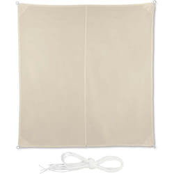 Relaxdays - Voile d'ombrage carré diffuseur d'ombre protection soleil uv terrasse toile résistante à l'eau, 3 x 3 m, beige