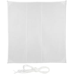 Relaxdays - Voile d'ombrage carré diffuseur d'ombre protection soleil jardin uv 4 x 4 m toile, résistant à l'eau, blanc