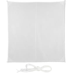 Relaxdays Voile d’ombrage carré diffuseur d’ombre protection soleil jardin UV 3 x 3 m toile, résistant à l'eau, blanc