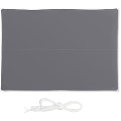 Relaxdays Voile d’ombrage rectangle diffuseur d’ombre protection soleil jardin UV terrasse tissu déperlant, 3x4m, gris